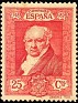 Spain 1930 Goya 25 CTS Red Edifil 507